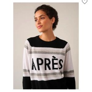 NEW White + Warren Cashmere Apres Ski Sweater size M NWT